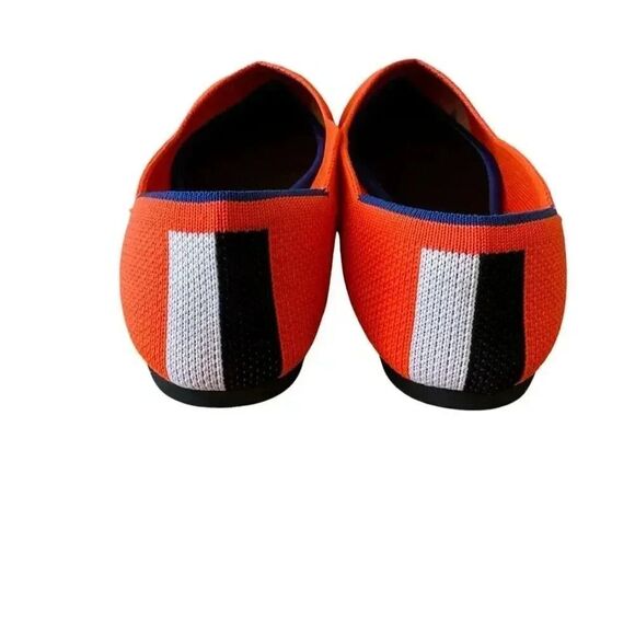 Rothy's The Point RARE Neon Orange Flat Shoes SZ 6 - Picture 5 of 12